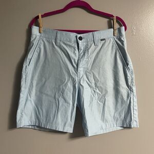 Men’s Hurley Chino Shorts Light Blue Size 34x7” Summer